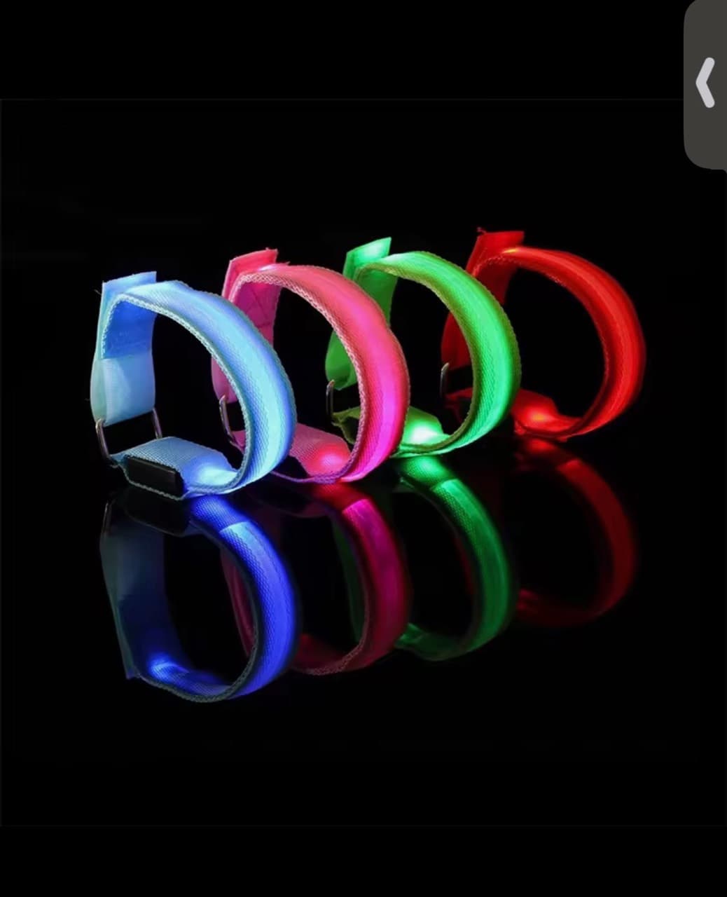 GallopGlow bands in blue, pink, green and red; each band sold separately